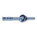 Midwest Fastener Wedge Anchor, 1/4" Dia., 3-1/4" L, Steel Zinc Plated, 100 PK 04122